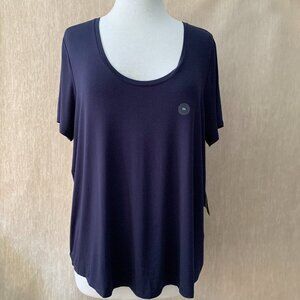 NWT Reitmans R Essentials Navy Blue Short Sleeve T-Shirt - Size 2X
